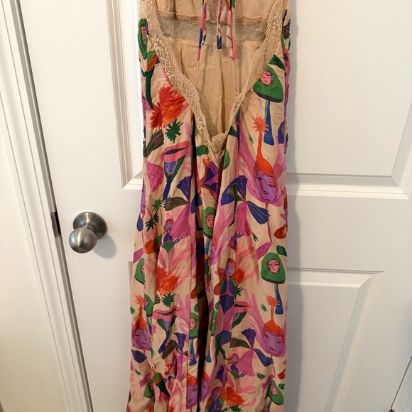 FARM Rio Fairies Sand Slip Multicolor Floral Midi Dress M - Picture 8 of 12
